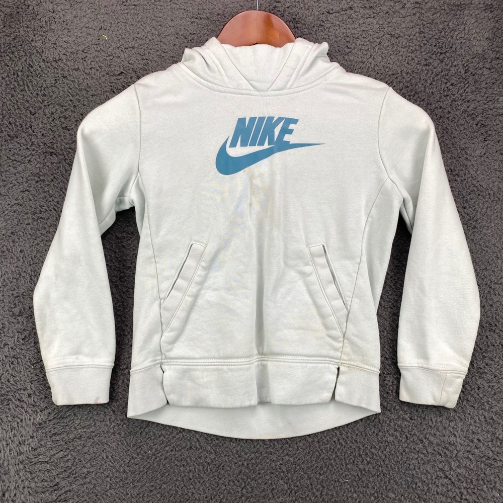 Nike Pullover Hoodie Sweatshirt XS Extra Small Teal Blue Logo Athleisure Active